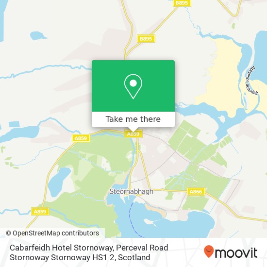 Cabarfeidh Hotel Stornoway, Perceval Road Stornoway Stornoway HS1 2 map