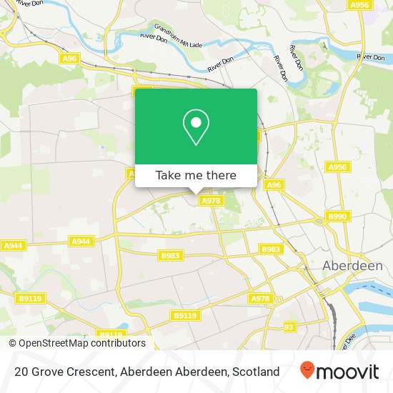 20 Grove Crescent, Aberdeen Aberdeen map