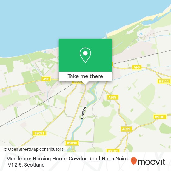Meallmore Nursing Home, Cawdor Road Nairn Nairn IV12 5 map