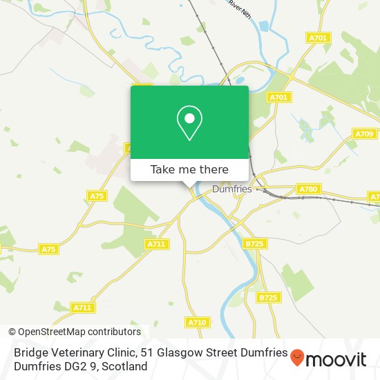 Bridge Veterinary Clinic, 51 Glasgow Street Dumfries Dumfries DG2 9 map