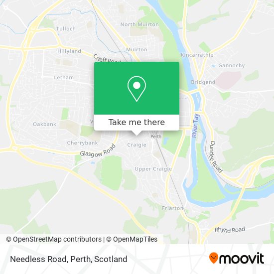 Needless Road, Perth map