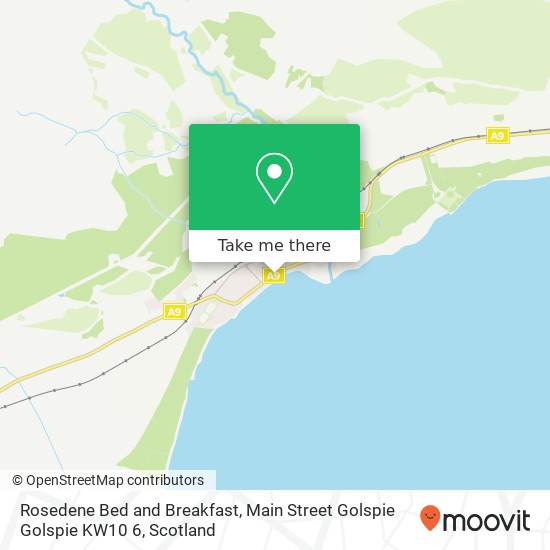 Rosedene Bed and Breakfast, Main Street Golspie Golspie KW10 6 map