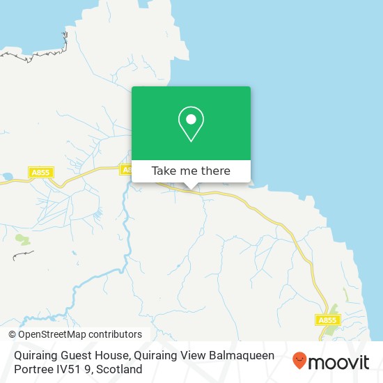 Quiraing Guest House, Quiraing View Balmaqueen Portree IV51 9 map