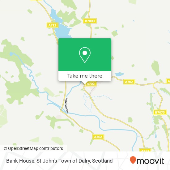 Bank House, St John's Town of Dalry map