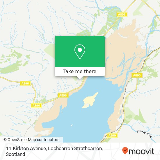 11 Kirkton Avenue, Lochcarron Strathcarron map