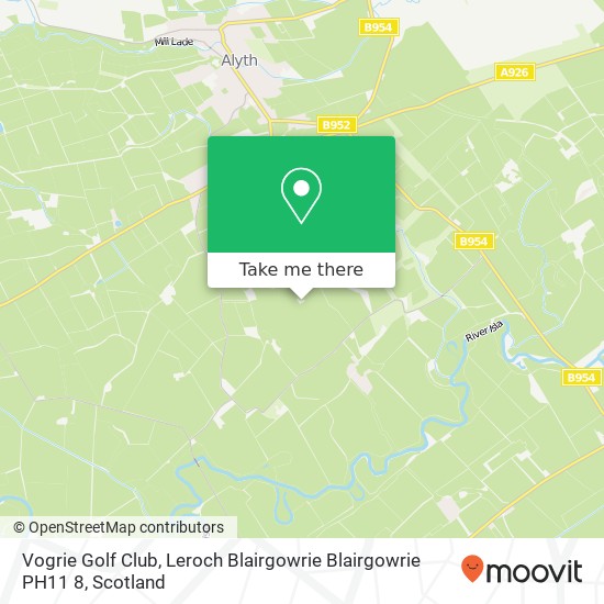 Vogrie Golf Club, Leroch Blairgowrie Blairgowrie PH11 8 map