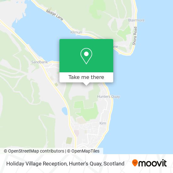 Holiday Village Reception, Hunter's Quay map