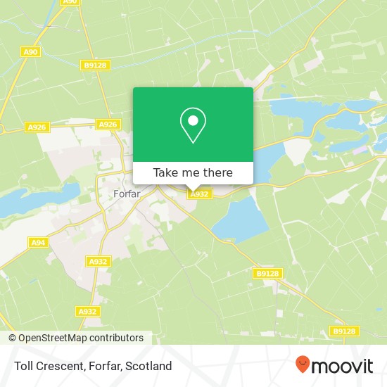 Toll Crescent, Forfar map