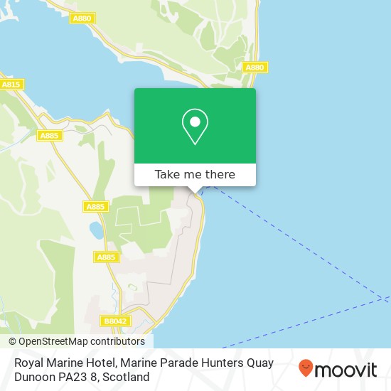Royal Marine Hotel, Marine Parade Hunters Quay Dunoon PA23 8 map