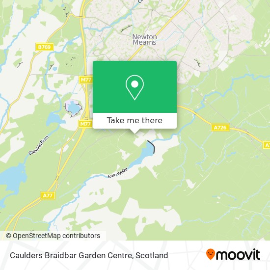 Caulders Braidbar Garden Centre map