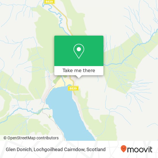 Glen Donich, Lochgoilhead Cairndow map