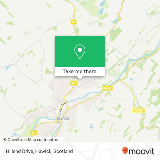 Hillend Drive, Hawick map