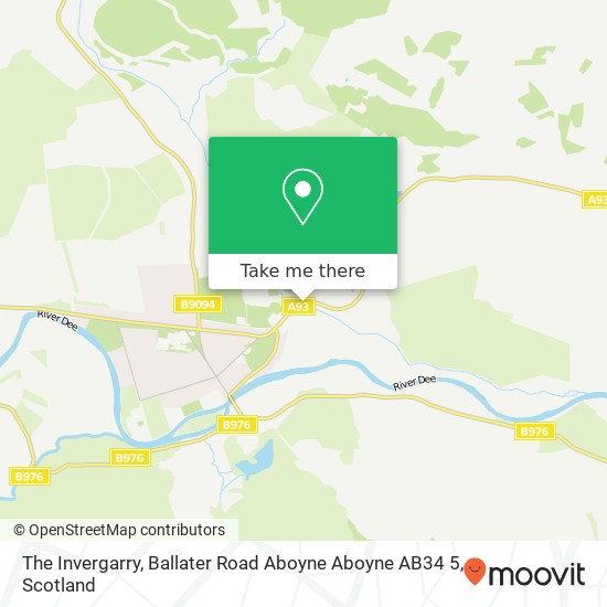 The Invergarry, Ballater Road Aboyne Aboyne AB34 5 map