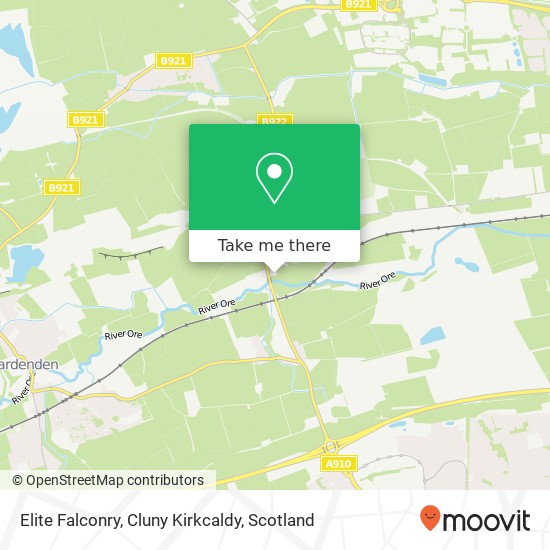 Elite Falconry, Cluny Kirkcaldy map