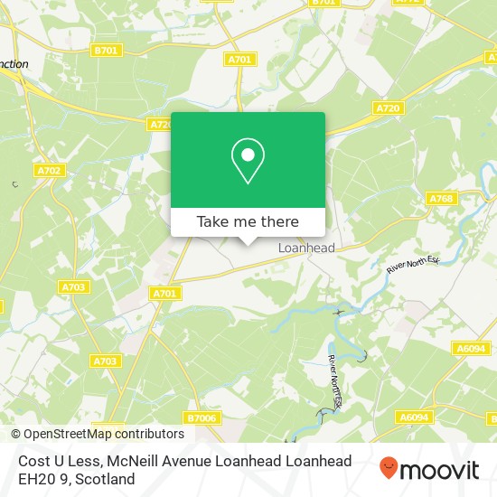 Cost U Less, McNeill Avenue Loanhead Loanhead EH20 9 map