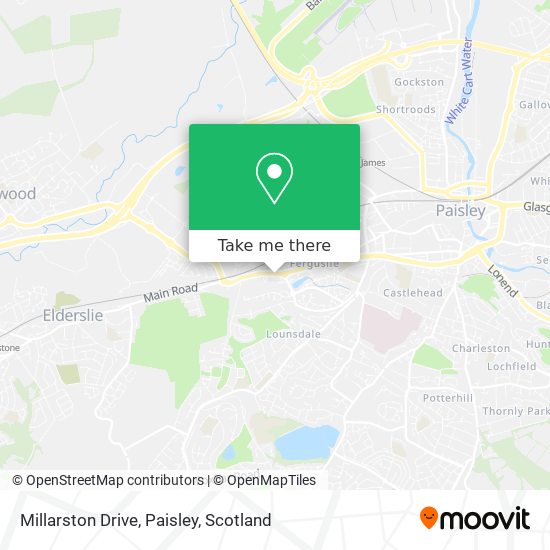 Millarston Drive, Paisley map
