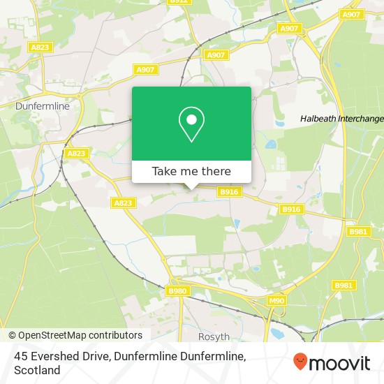 45 Evershed Drive, Dunfermline Dunfermline map