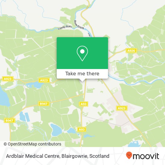 Ardblair Medical Centre, Blairgowrie map