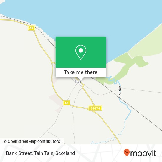 Bank Street, Tain Tain map