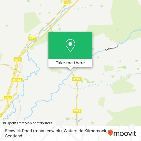 Fenwick Road (main fenwick), Waterside Kilmarnock map