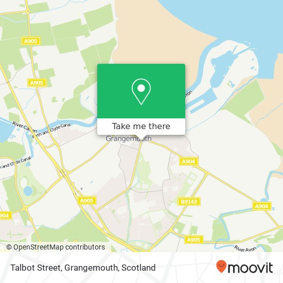 Talbot Street, Grangemouth map