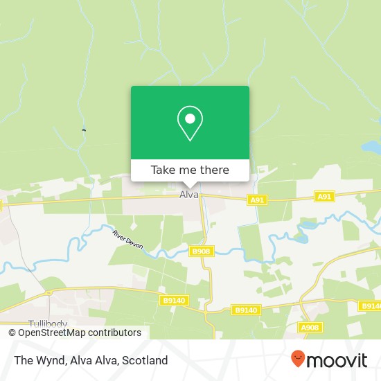 The Wynd, Alva Alva map