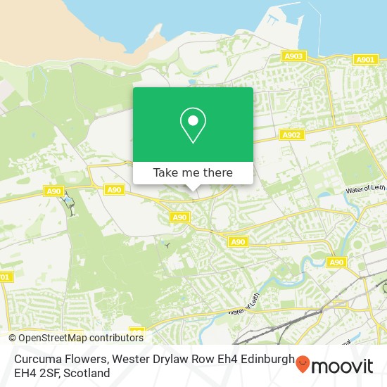 Curcuma Flowers, Wester Drylaw Row Eh4 Edinburgh EH4 2SF map