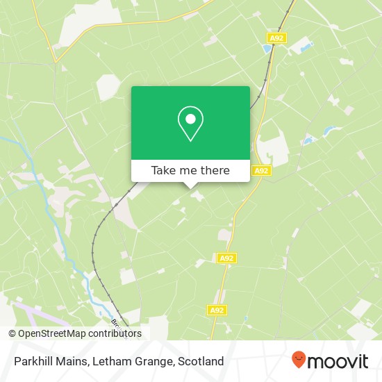 Parkhill Mains, Letham Grange map