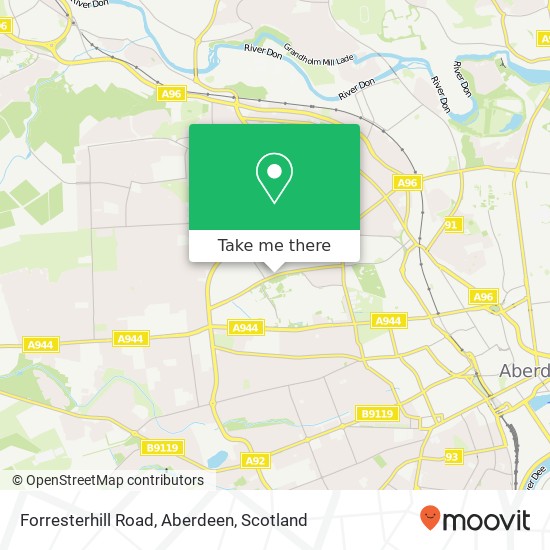 Forresterhill Road, Aberdeen map