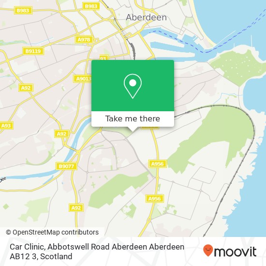 Car Clinic, Abbotswell Road Aberdeen Aberdeen AB12 3 map