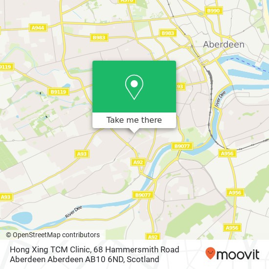 Hong Xing TCM Clinic, 68 Hammersmith Road Aberdeen Aberdeen AB10 6ND map
