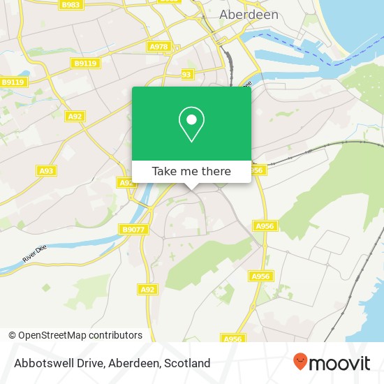 Abbotswell Drive, Aberdeen map