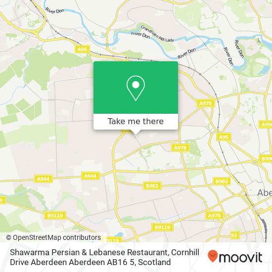 Shawarma Persian & Lebanese Restaurant, Cornhill Drive Aberdeen Aberdeen AB16 5 map