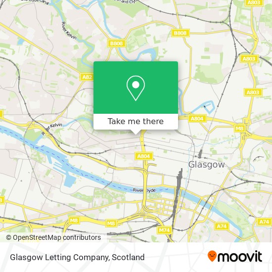 Glasgow Letting Company map