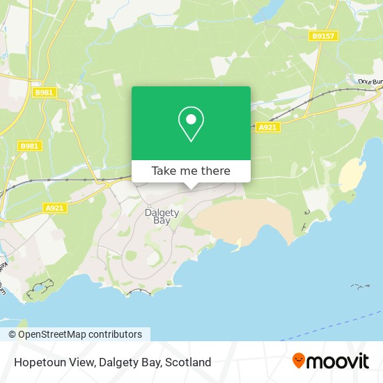 Hopetoun View, Dalgety Bay map