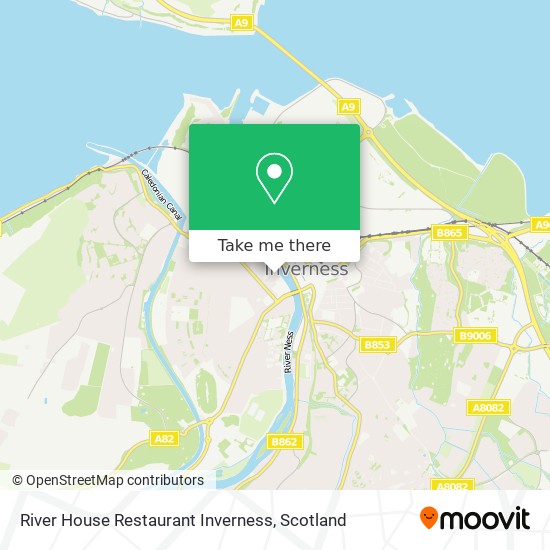 River House Restaurant Inverness map