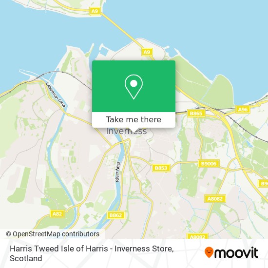 Harris Tweed Isle of Harris - Inverness Store map