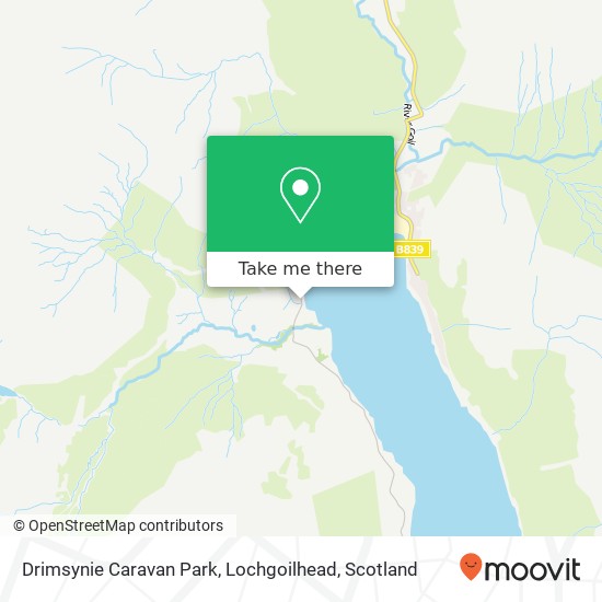 Drimsynie Caravan Park, Lochgoilhead map