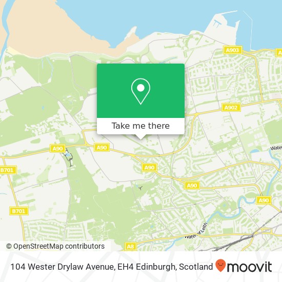 104 Wester Drylaw Avenue, EH4 Edinburgh map