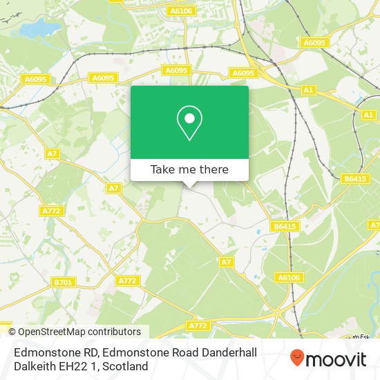 Edmonstone RD, Edmonstone Road Danderhall Dalkeith EH22 1 map