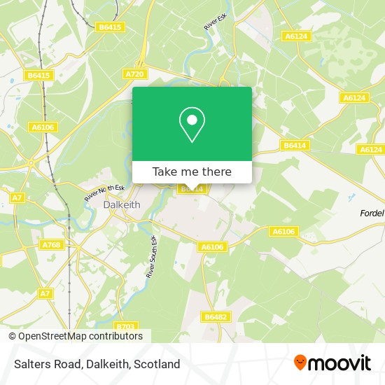 Salters Road, Dalkeith map