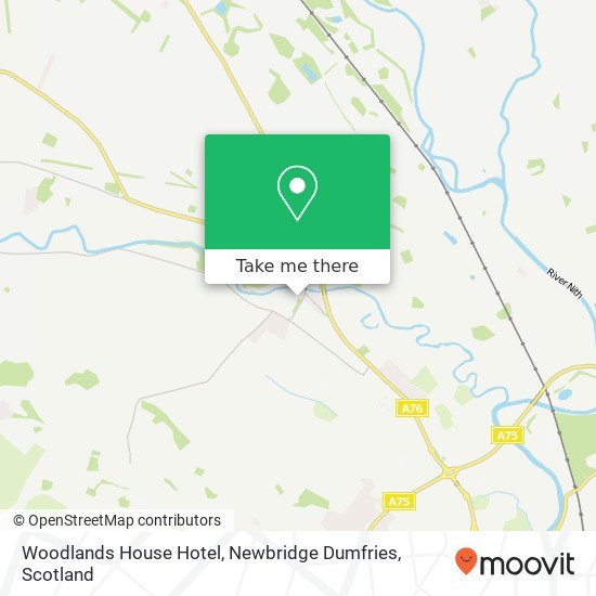 Woodlands House Hotel, Newbridge Dumfries map