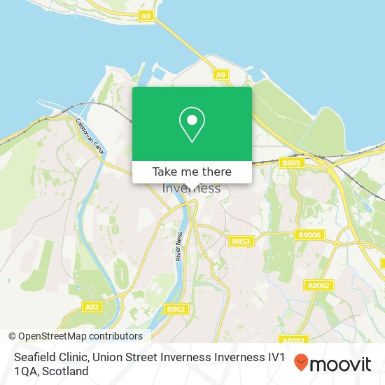 Seafield Clinic, Union Street Inverness Inverness IV1 1QA map