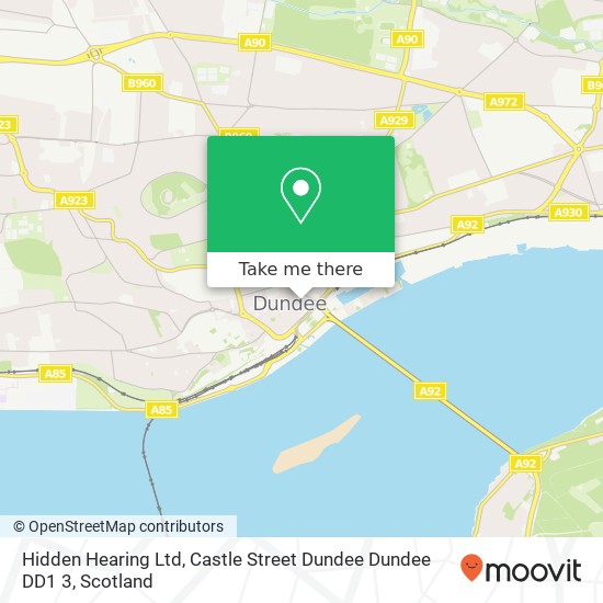 Hidden Hearing Ltd, Castle Street Dundee Dundee DD1 3 map