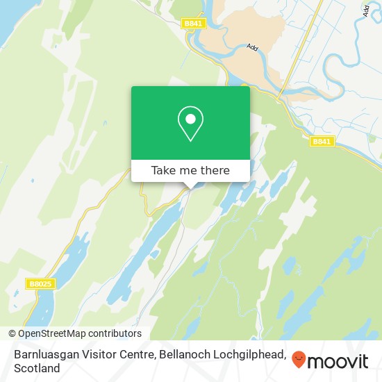 Barnluasgan Visitor Centre, Bellanoch Lochgilphead map