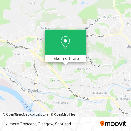 Kilmore Crescent, Glasgow map