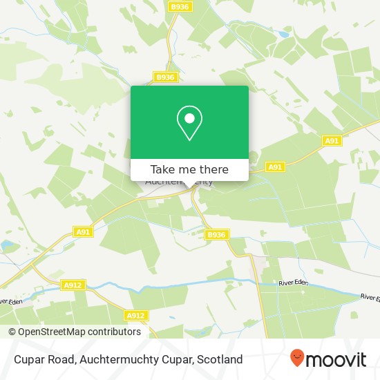 Cupar Road, Auchtermuchty Cupar map
