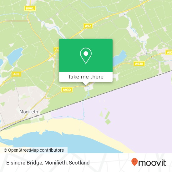 Elsinore Bridge, Monifieth map