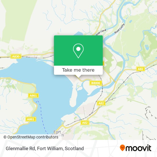 Glenmallie Rd, Fort William map