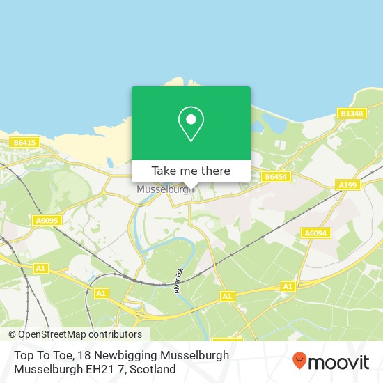 Top To Toe, 18 Newbigging Musselburgh Musselburgh EH21 7 map